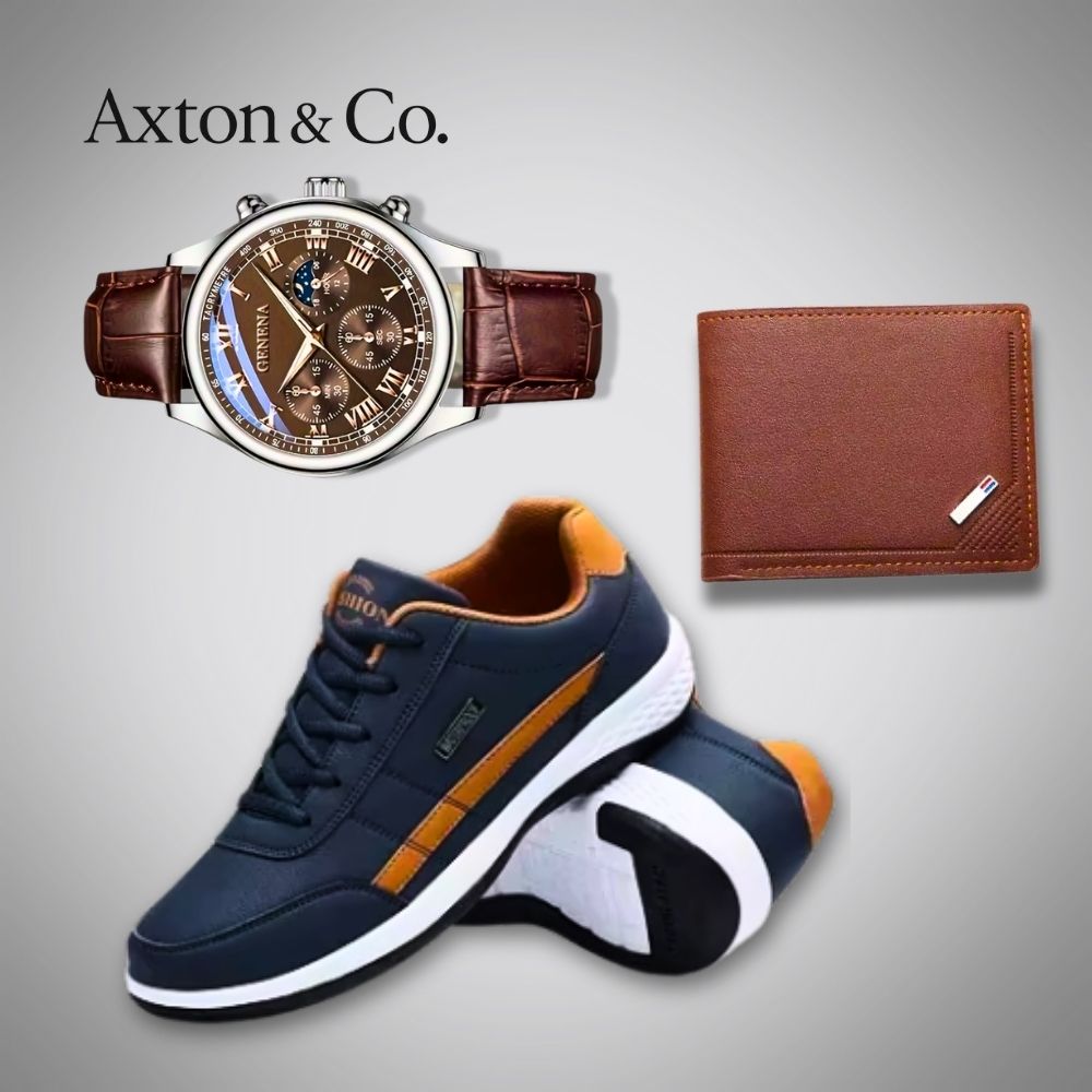 Buy 1 Get 3 – Men’s Leather Trainers, Watch & Wallet