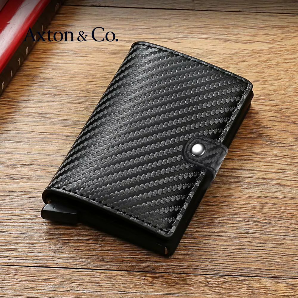 Slim Carbon Fibre Card Holder for Men | RFID Secure Metal Wallet